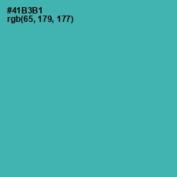 #41B3B1 - Fountain Blue Color Image