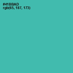 #41BBAD - Fountain Blue Color Image