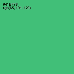 #41BF78 - Ocean Green Color Image