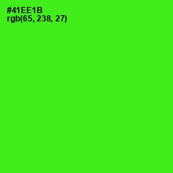 #41EE1B - Bright Green Color Image
