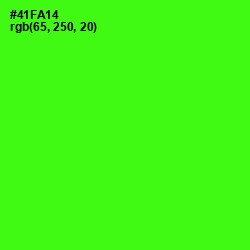 #41FA14 - Bright Green Color Image