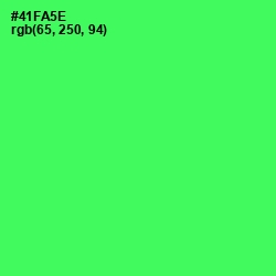 #41FA5E - Screamin' Green Color Image