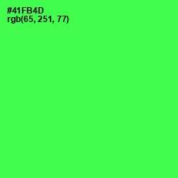 #41FB4D - Screamin' Green Color Image