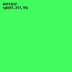 #41FB5F - Screamin' Green Color Image