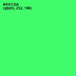 #41FC6A - Screamin' Green Color Image