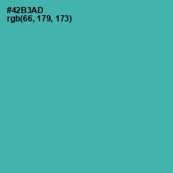 #42B3AD - Fountain Blue Color Image