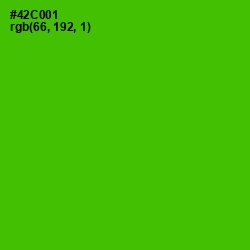 #42C001 - Bright Green Color Image