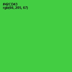 #42CD43 - Emerald Color Image