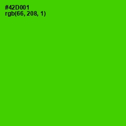 #42D001 - Bright Green Color Image