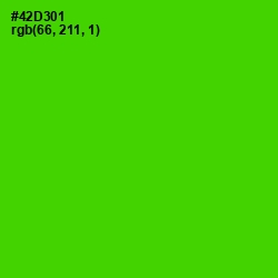#42D301 - Bright Green Color Image