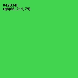 #42D34F - Emerald Color Image