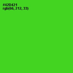 #42D421 - Bright Green Color Image