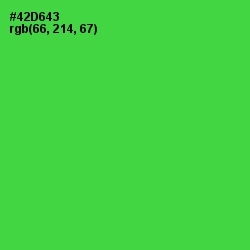 #42D643 - Emerald Color Image