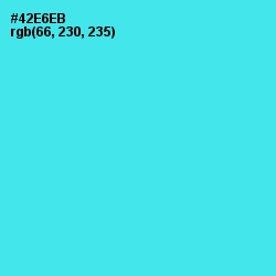 #42E6EB - Turquoise Blue Color Image
