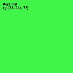 #42F449 - Screamin' Green Color Image