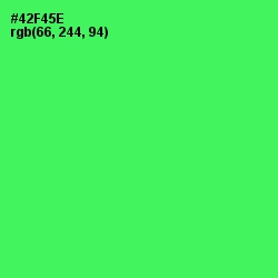 #42F45E - Screamin' Green Color Image
