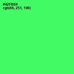 #42FB64 - Screamin' Green Color Image