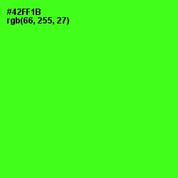 #42FF1B - Bright Green Color Image