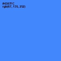 #4387FC - Cornflower Blue Color Image