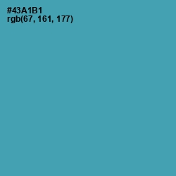 #43A1B1 - Fountain Blue Color Image