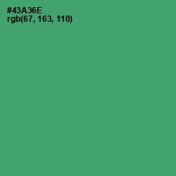 #43A36E - Chateau Green Color Image