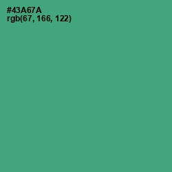 #43A67A - Ocean Green Color Image