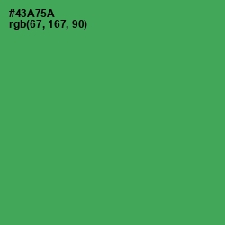 #43A75A - Chateau Green Color Image