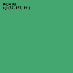 #43A76F - Chateau Green Color Image