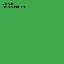 #43A94D - Chateau Green Color Image