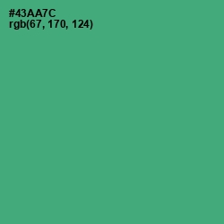 #43AA7C - Ocean Green Color Image