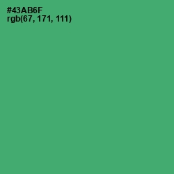 #43AB6F - Chateau Green Color Image