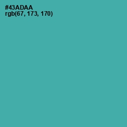 #43ADAA - Fountain Blue Color Image