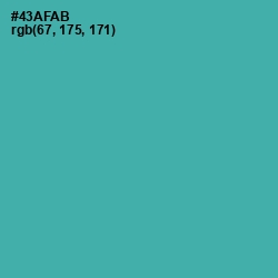 #43AFAB - Fountain Blue Color Image