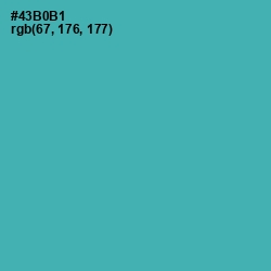 #43B0B1 - Fountain Blue Color Image