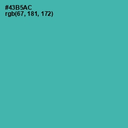 #43B5AC - Fountain Blue Color Image