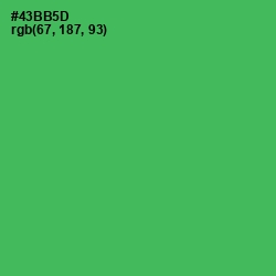 #43BB5D - Chateau Green Color Image