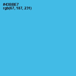 #43BBE7 - Picton Blue Color Image