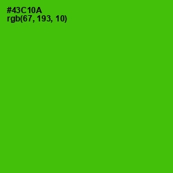 #43C10A - Bright Green Color Image