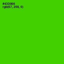 #43D000 - Bright Green Color Image