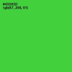 #43D03D - Bright Green Color Image