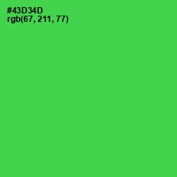 #43D34D - Emerald Color Image