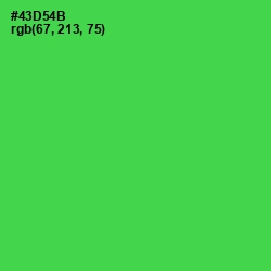 #43D54B - Emerald Color Image