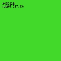 #43D92B - Bright Green Color Image