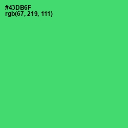 #43DB6F - Emerald Color Image