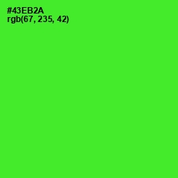 #43EB2A - Bright Green Color Image