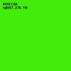 #43EC0A - Bright Green Color Image