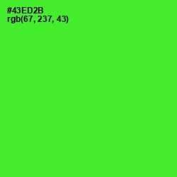 #43ED2B - Bright Green Color Image