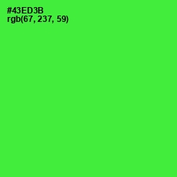 #43ED3B - Bright Green Color Image