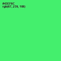 #43EF6C - Screamin' Green Color Image