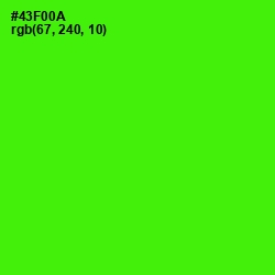 #43F00A - Bright Green Color Image